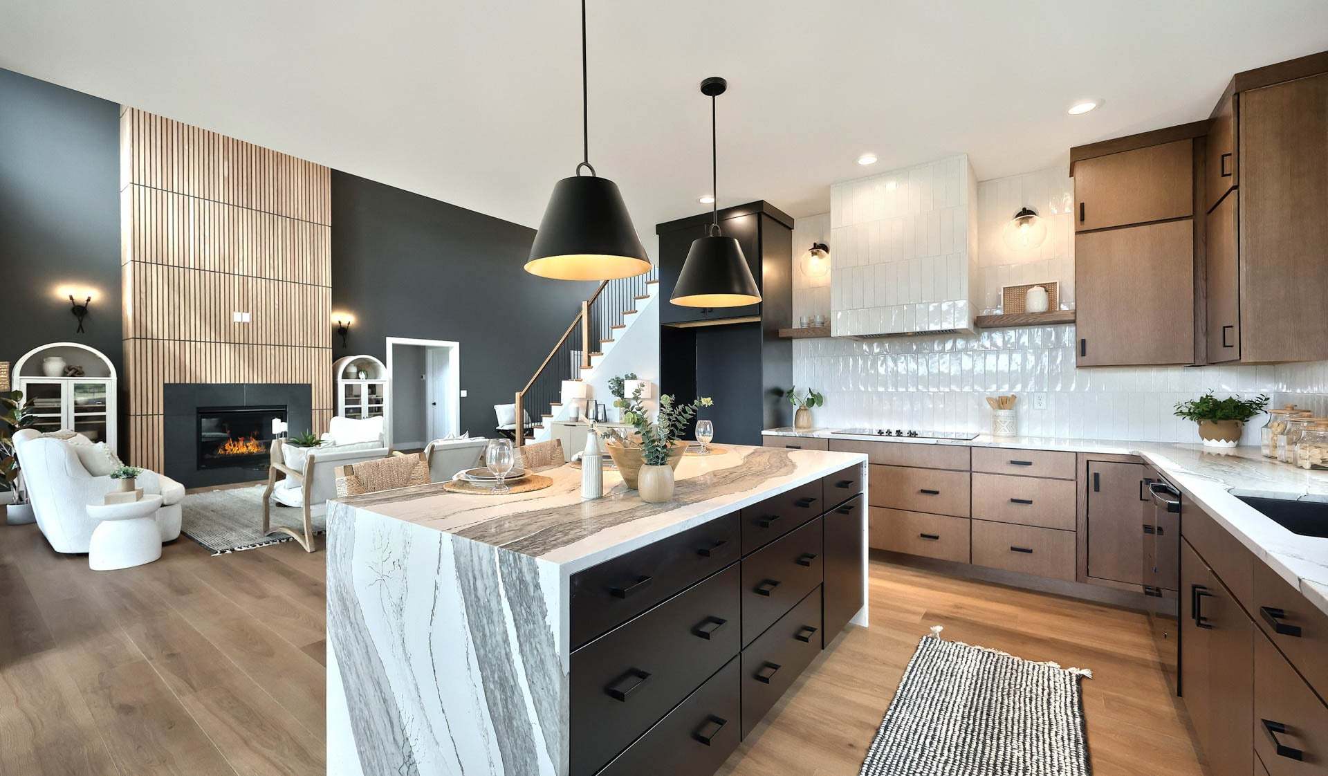 Kitchen and Great Room in the Westbrooke Home at Fox Bend in Lebanon PA
