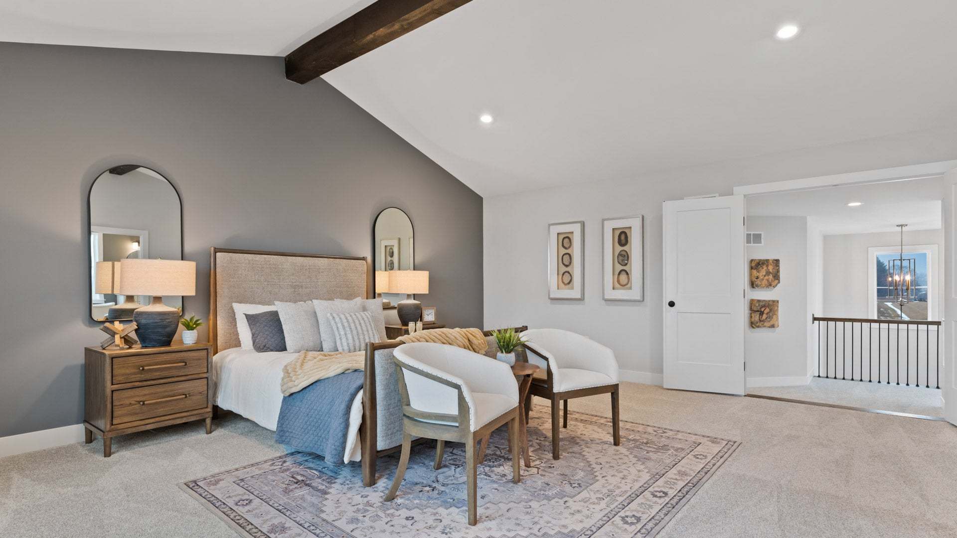 Primary Bedroom in the Logan Custom Home in Lebanon PA