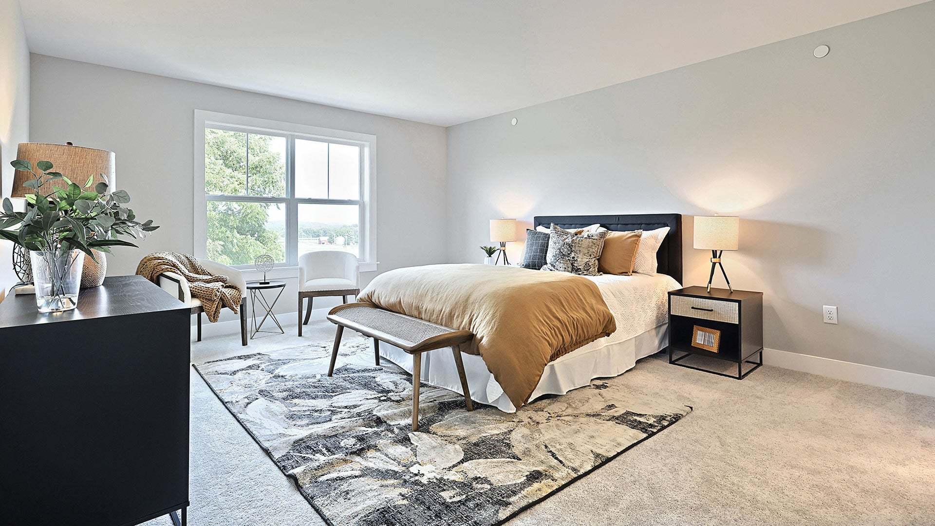 Primary Bedroom in a New Townhome for Sale in PA