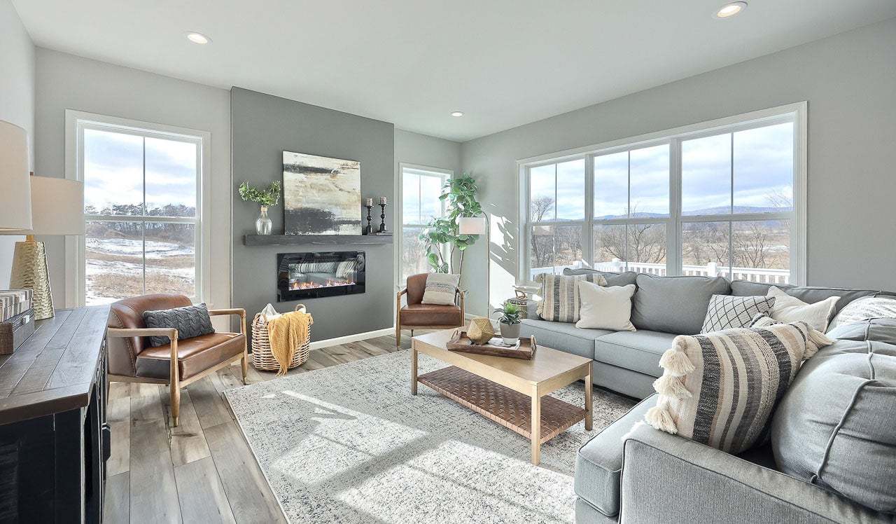 Family Room in the Charlotte Floor Plan by Landmark Homes in Mountain View Estates