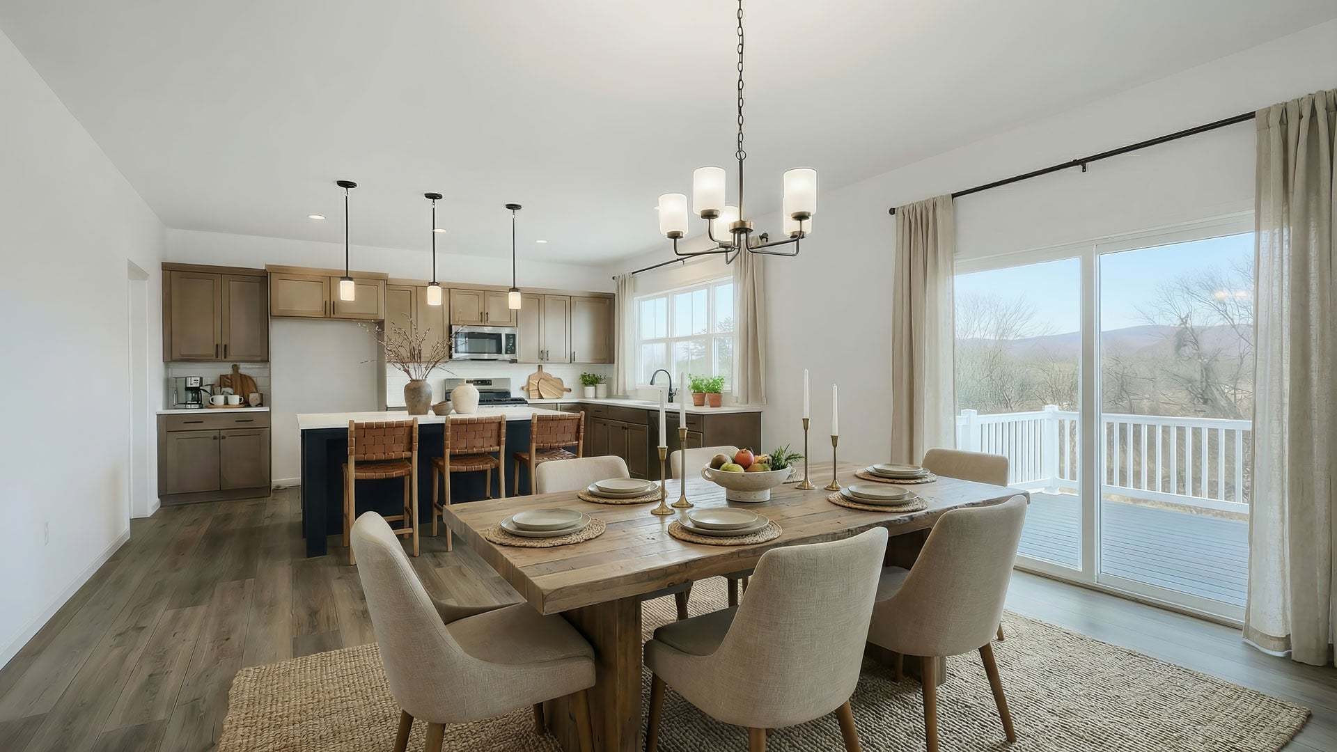 Kitchen Opens to the Dining Area in the Amberbrook Floor Plan