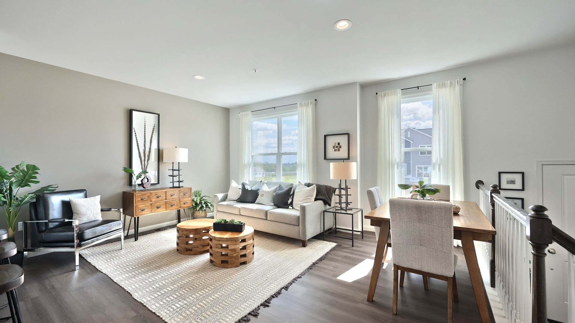 Open Family Room in New Townhome in Meridian Heights