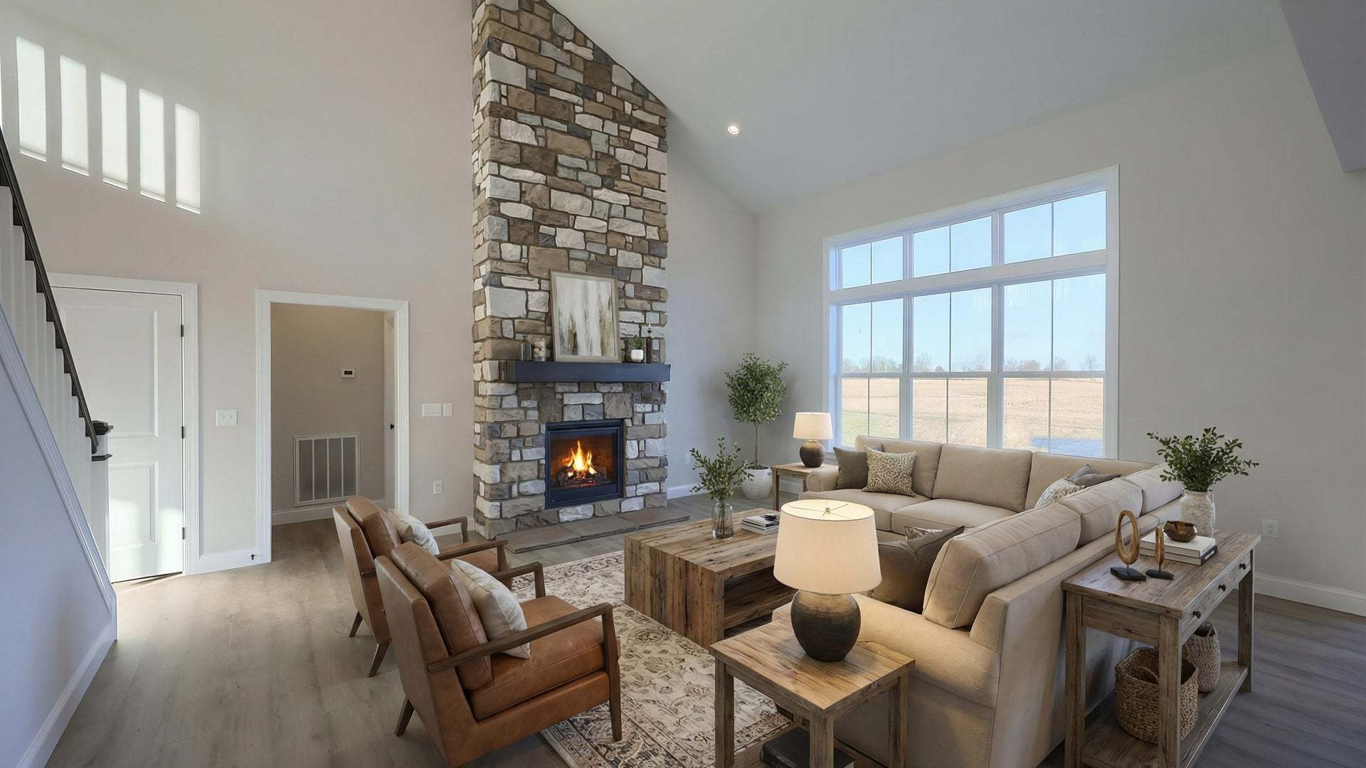 Magnolia Custom New Home with 2-Story Great Room and Fireplace