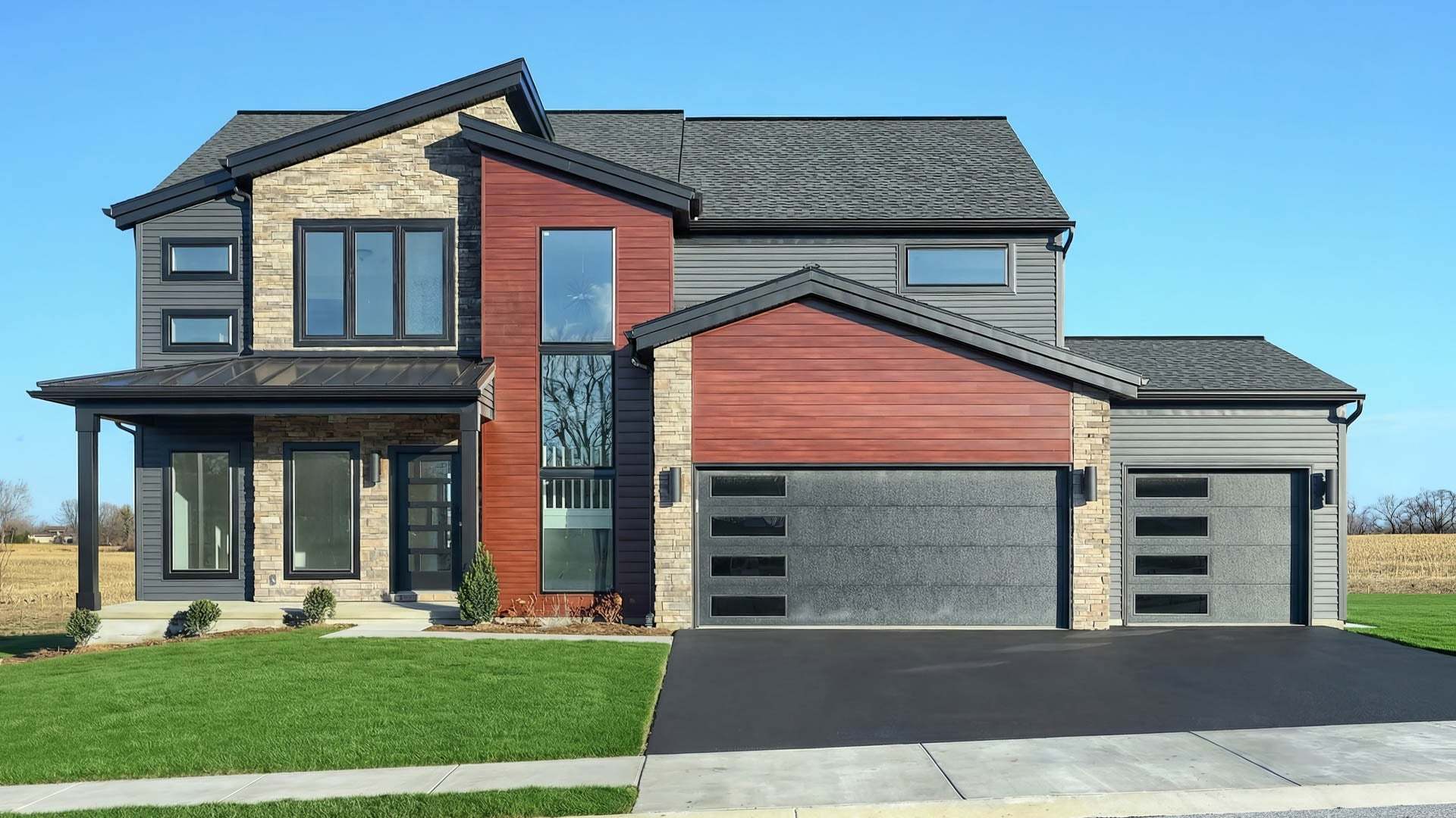 Charlotte New Home Exterior Design by Landmark Homes of PA