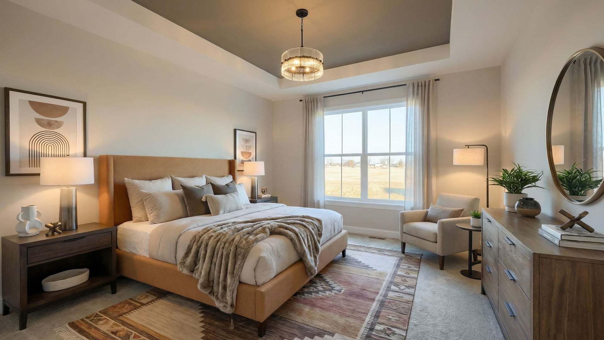 First Floor Primary Suite in the Magnolia Plan by Landmark Homes