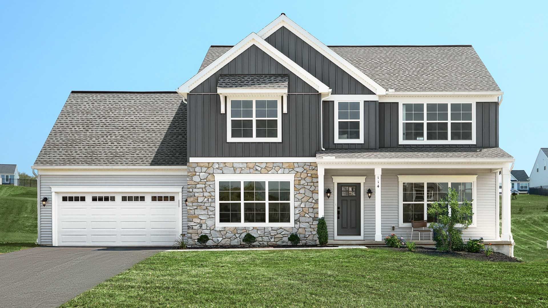 Exterior of a Huntington New Home to be Built in York PA