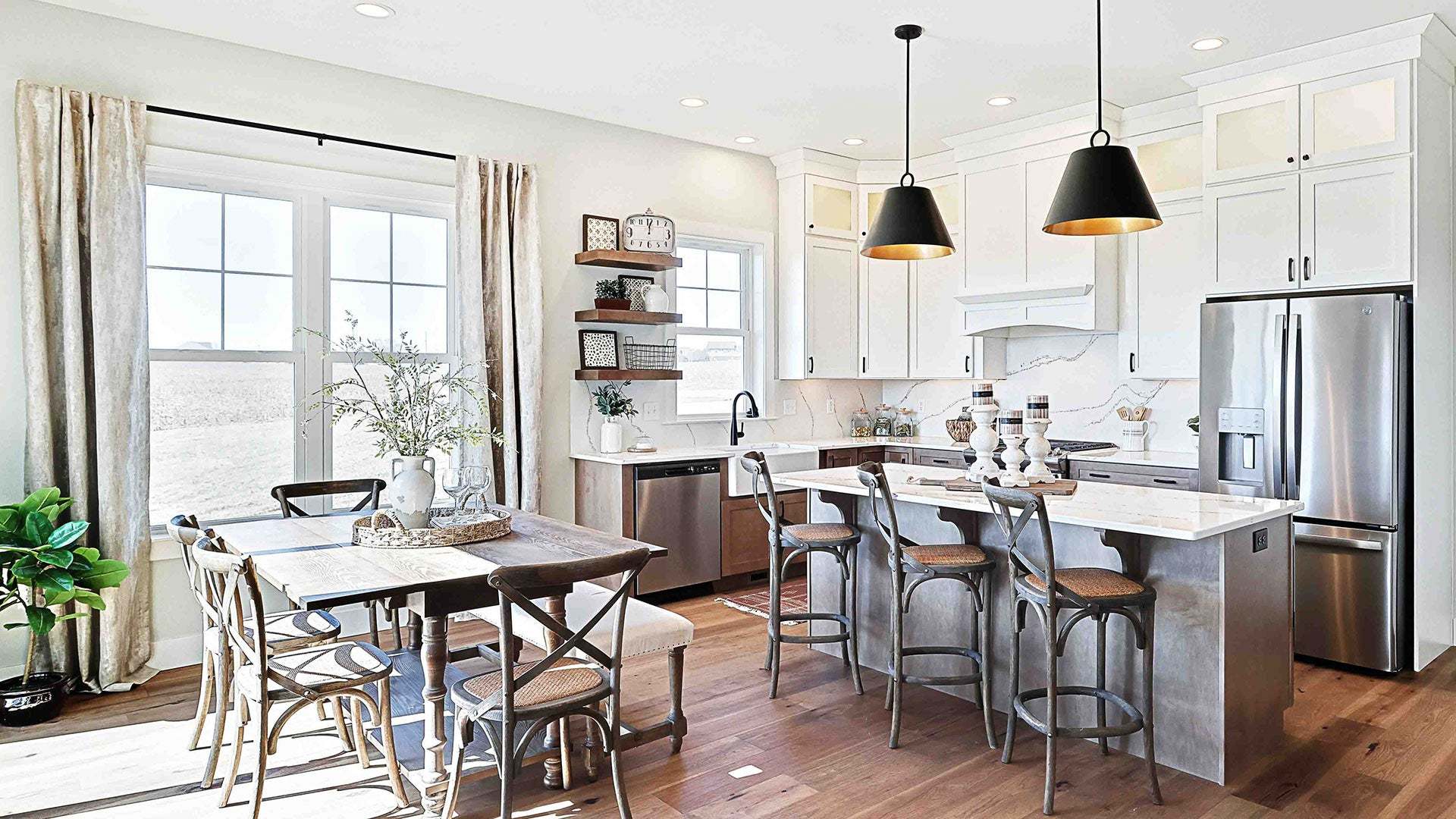 Bright and Open Kitchen in a 55+ Community in PA by Landmark Homes