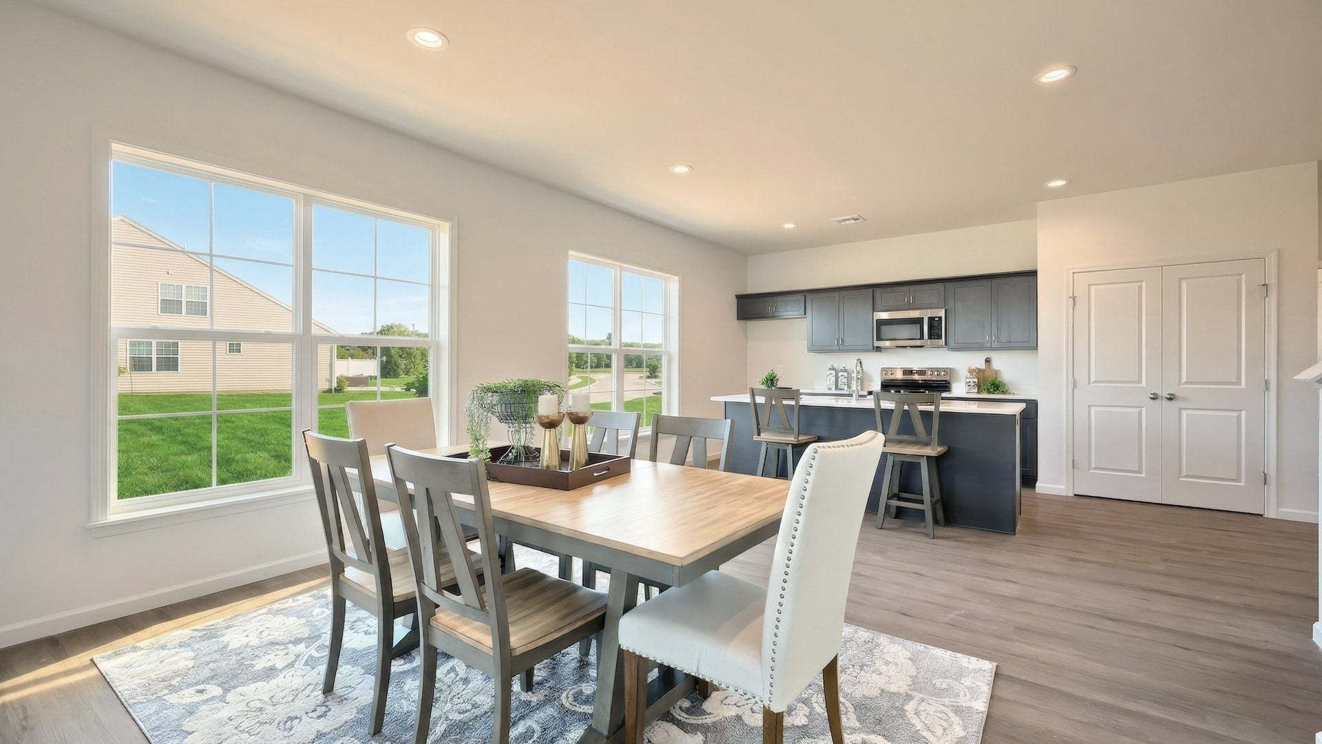 Open Dining Area and Kitchen in New Home for Sale in PA