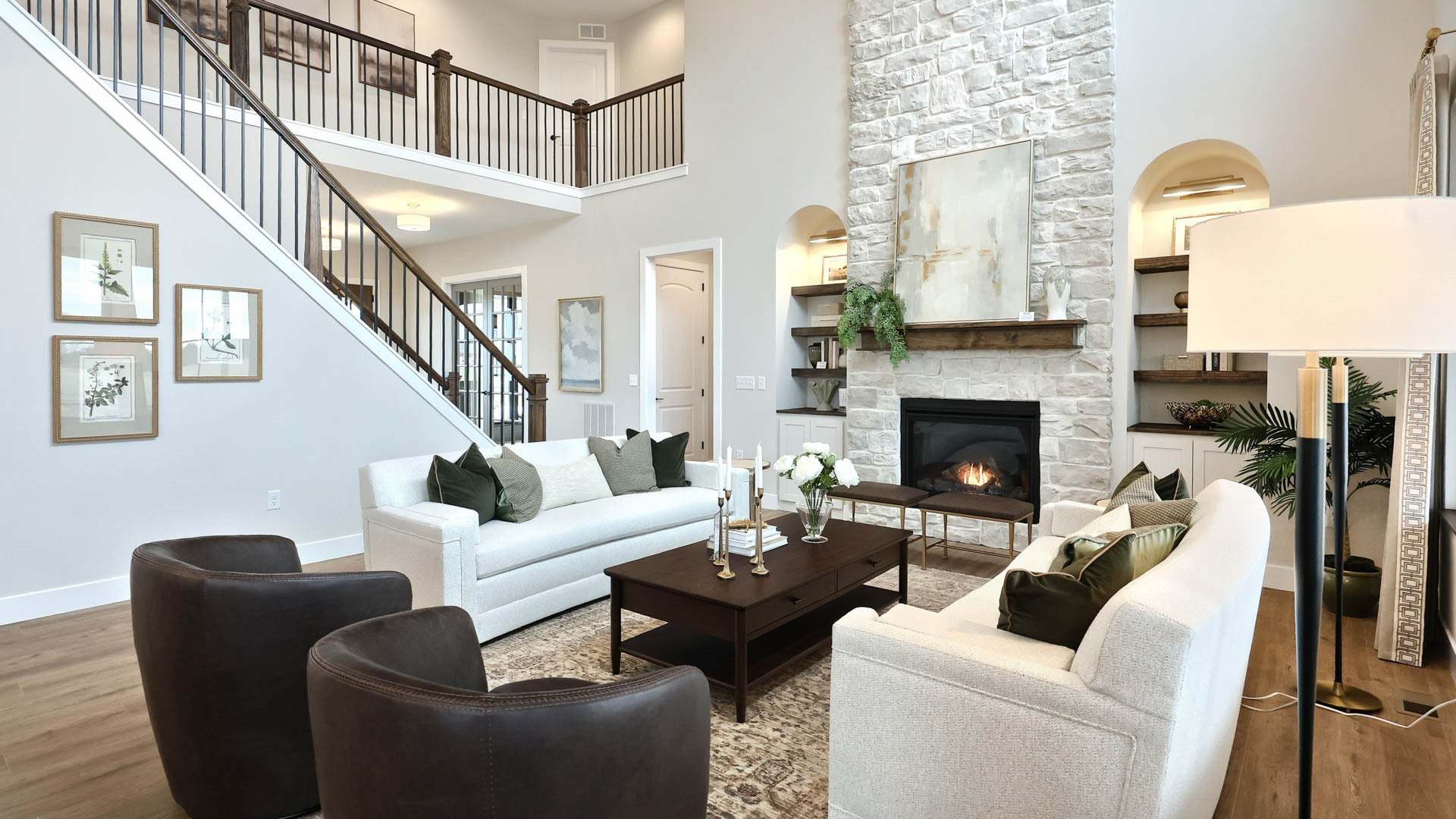 Silverbrooke Custom New Home with 2-Story Great Room and Fireplace