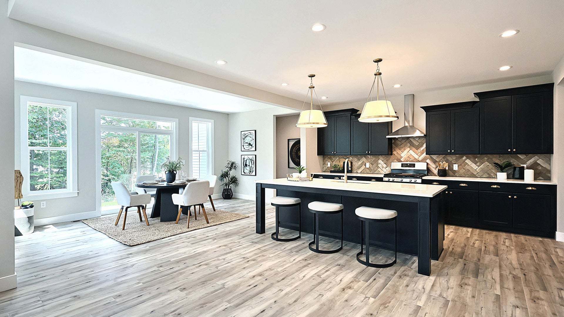 Callahan Home Plan Kitchen and Breakfast Area - Custom Home Builder Landmark Homes PA