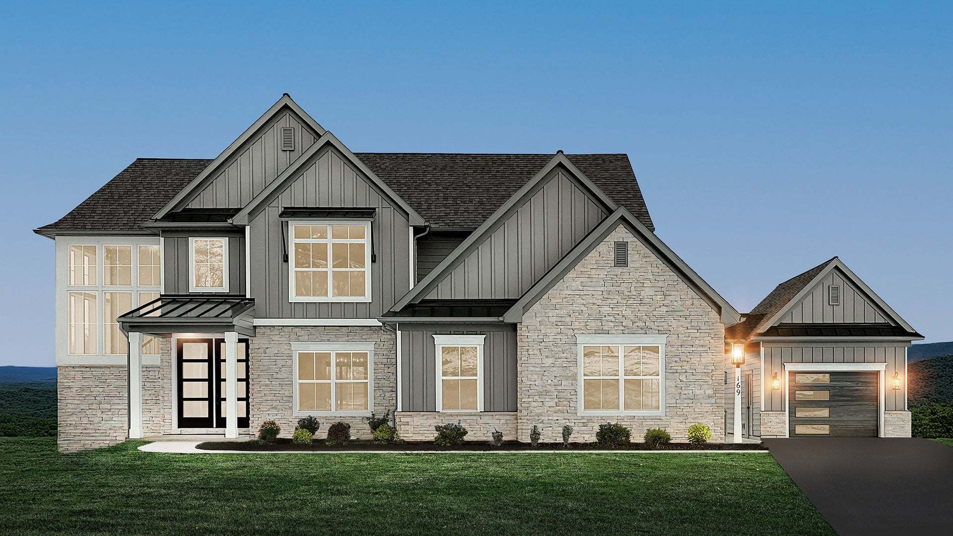 Logan Luxury New Home Exterior Details by Landmark Homes of PA