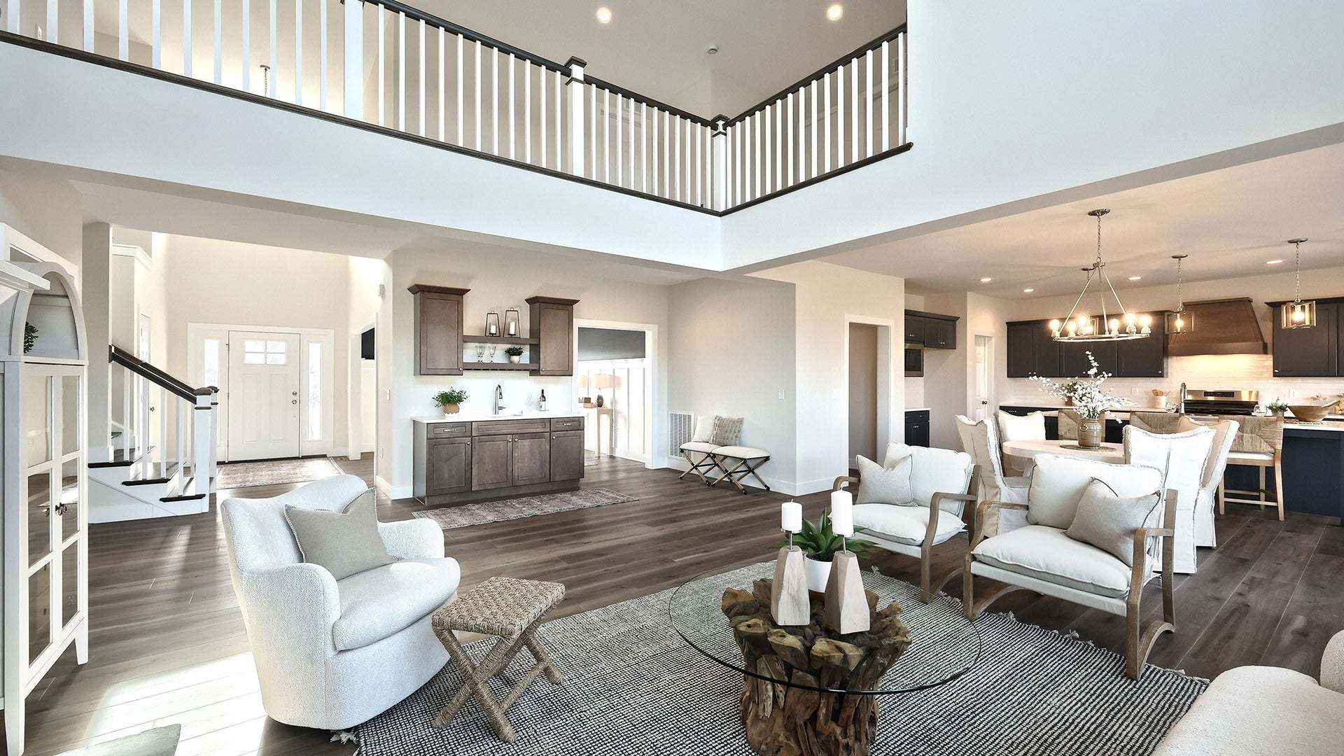 2-Story Great Room with Balcony in the Sullivan Custom Home Plan in PA