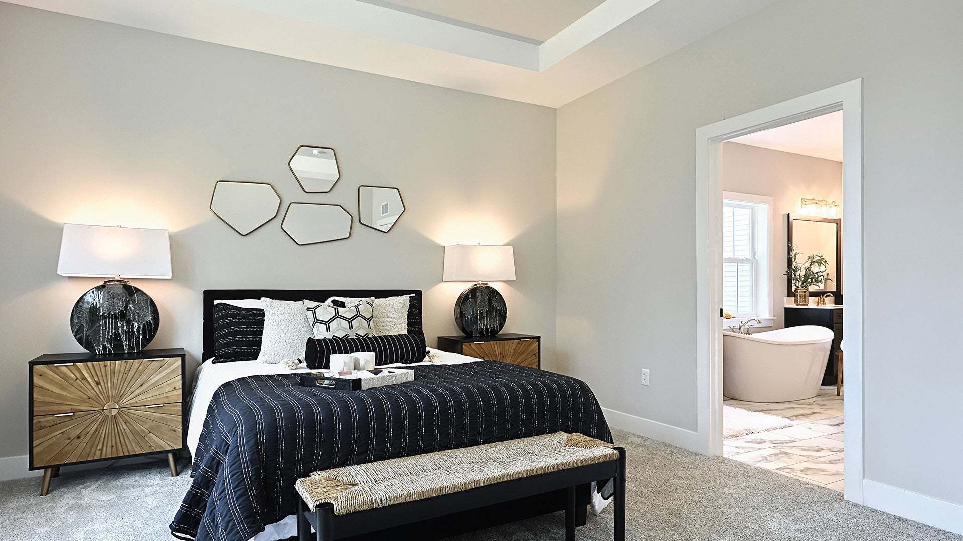 Primary Suite in the Callahan Custom Model Home in PA