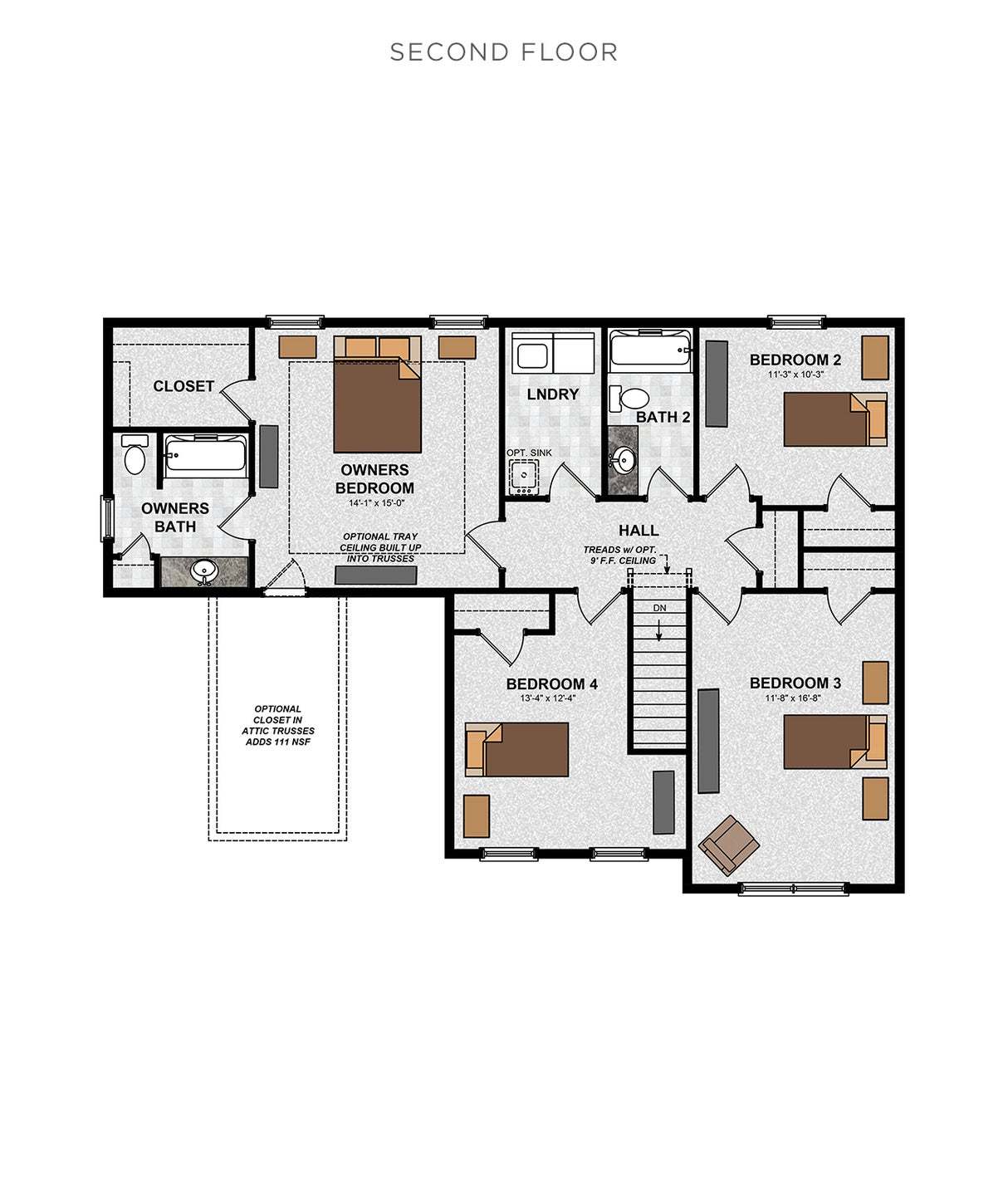 Lisette Home Plan - 2nd Floor