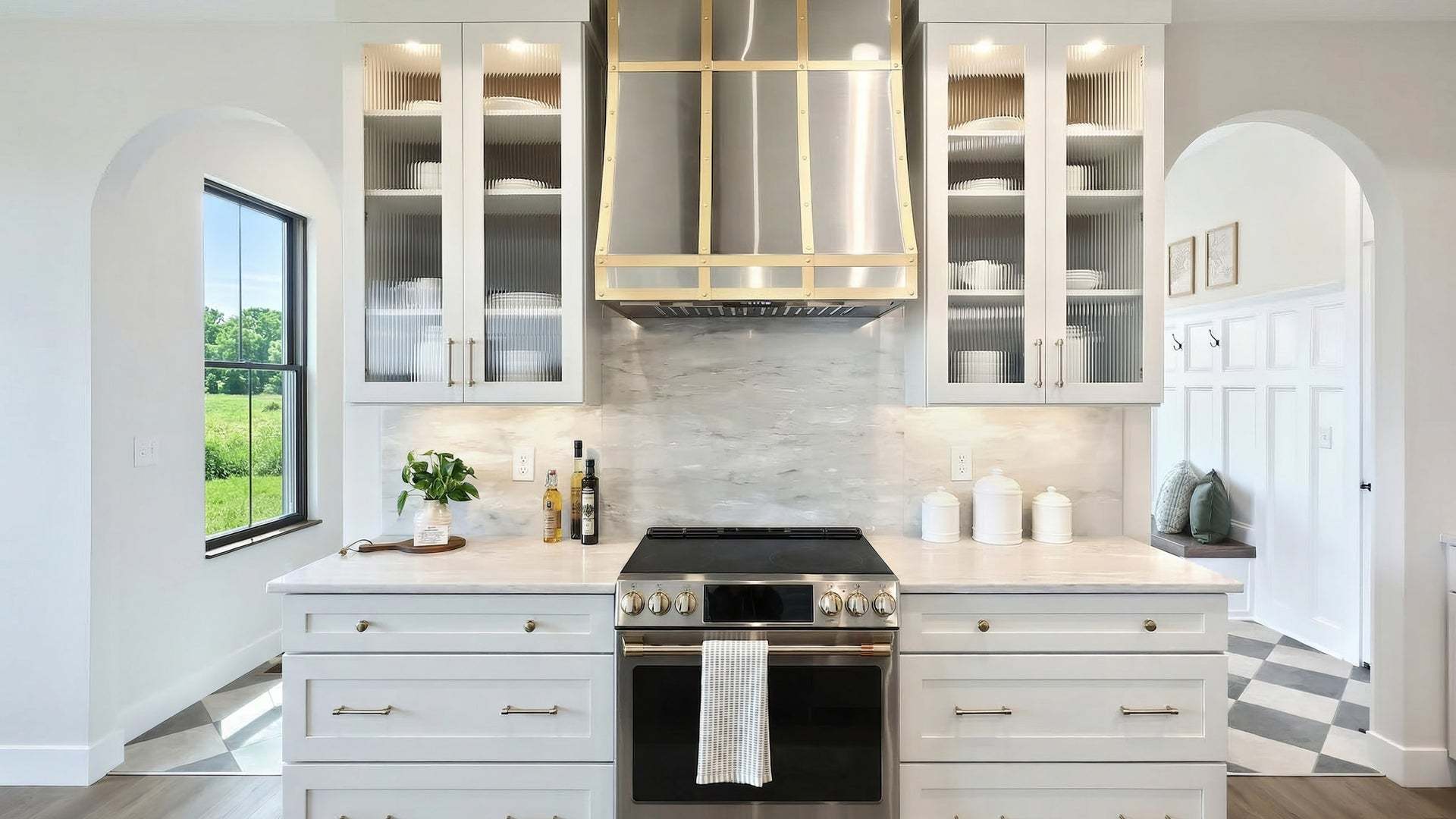 Custom Archway from Kitchen to Prep Room