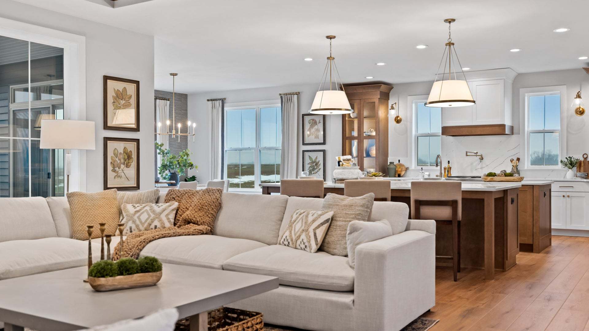 Open Concept Living Room, Kitchen, and Dining Room