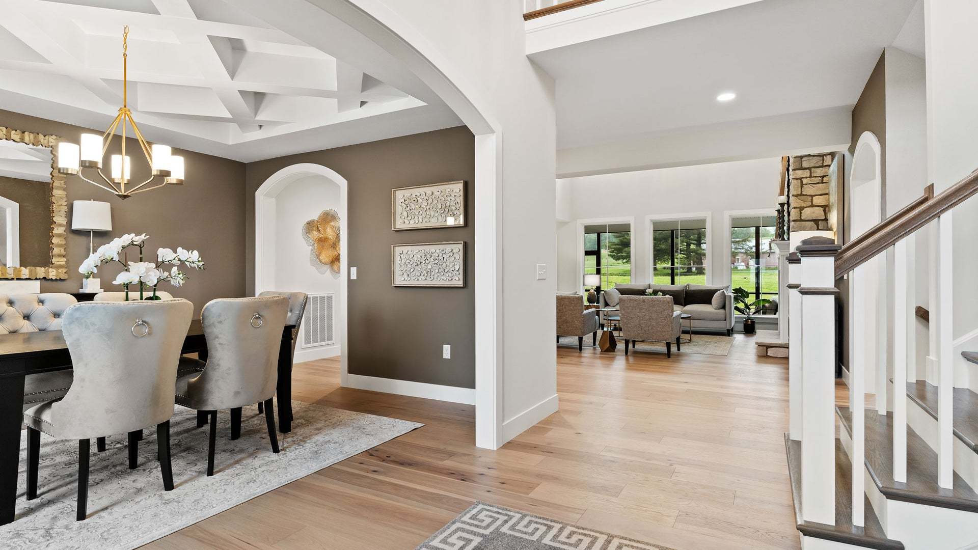 Coffered Ceiling Detail in Formal Dining Room