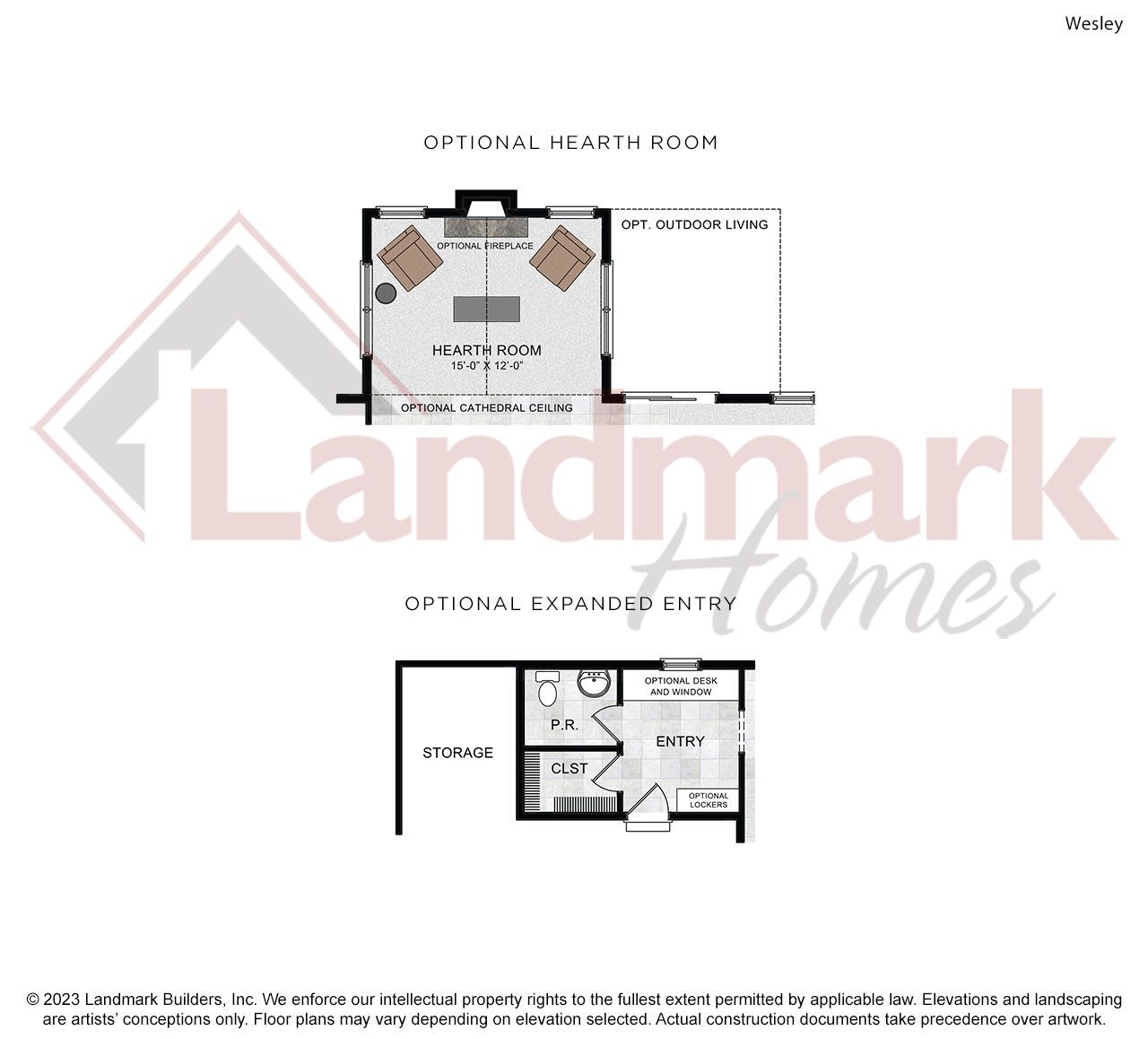 Optional First Floor Layouts