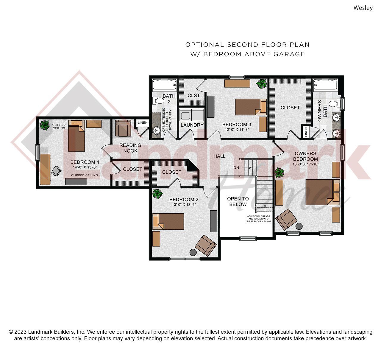 Optional Second Floor Layout