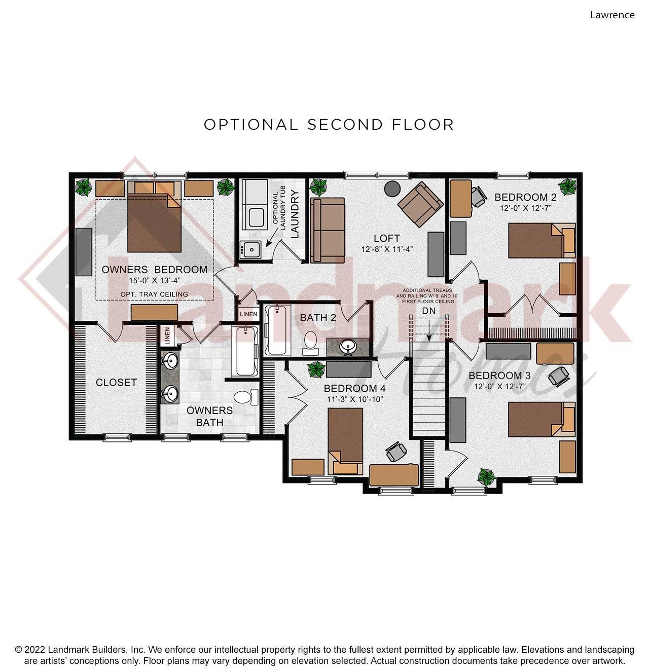 Optional Second Floor Layout