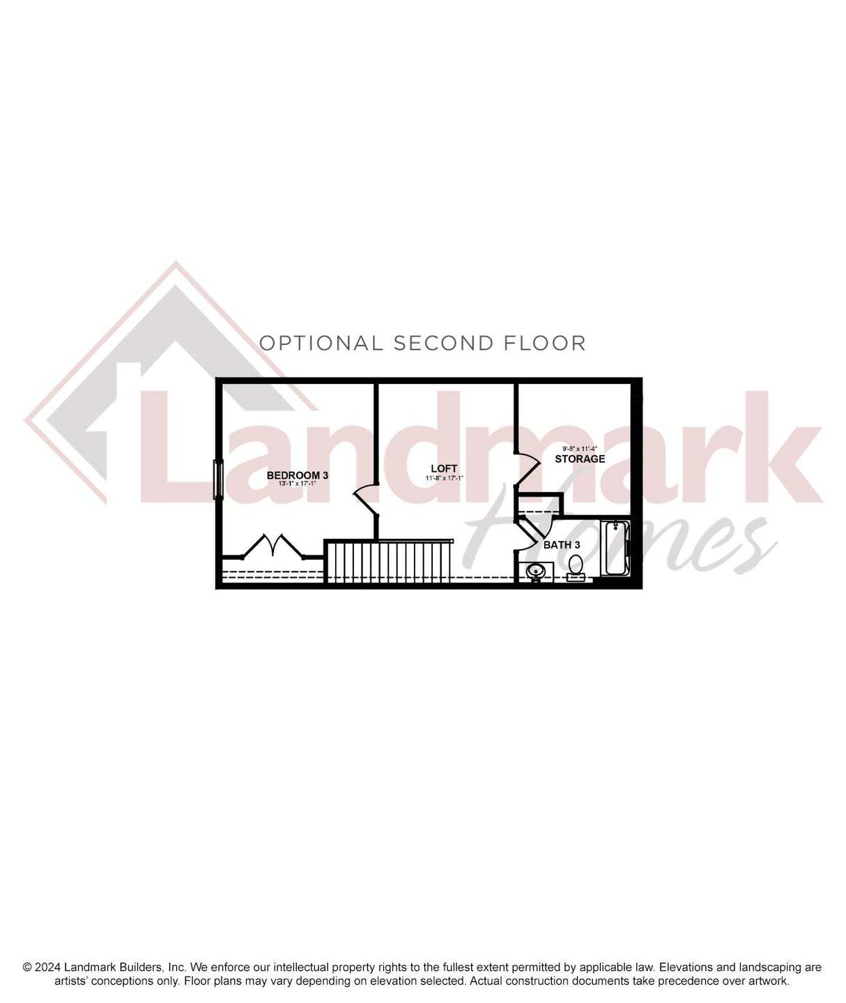 Optional Second Floor Layout