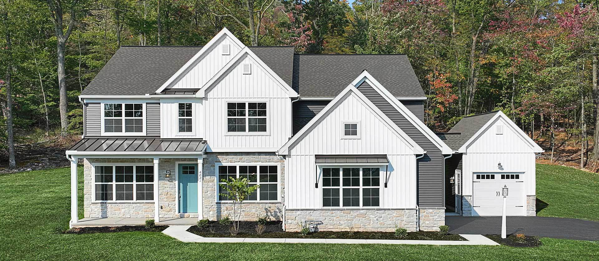Customized Kingston Exterior at Mountaindale New Home Community in Harrisburg