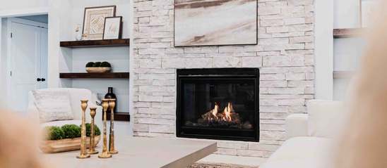 Fireplace in the Logan Model Home at Fox Bend in Lebanon PA