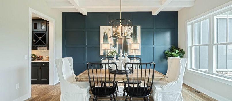 Customizable Dining Room Design in New Homes in PA by Landmark Homes