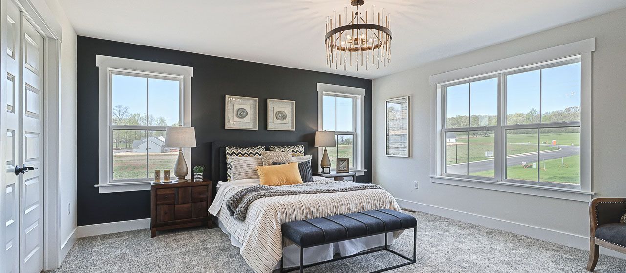 Brookfield Home Plan Primary Bedroom with Accent Wall