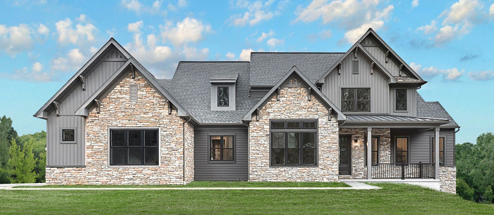 New Home Exterior by Landmark Home - Custom Home Designs