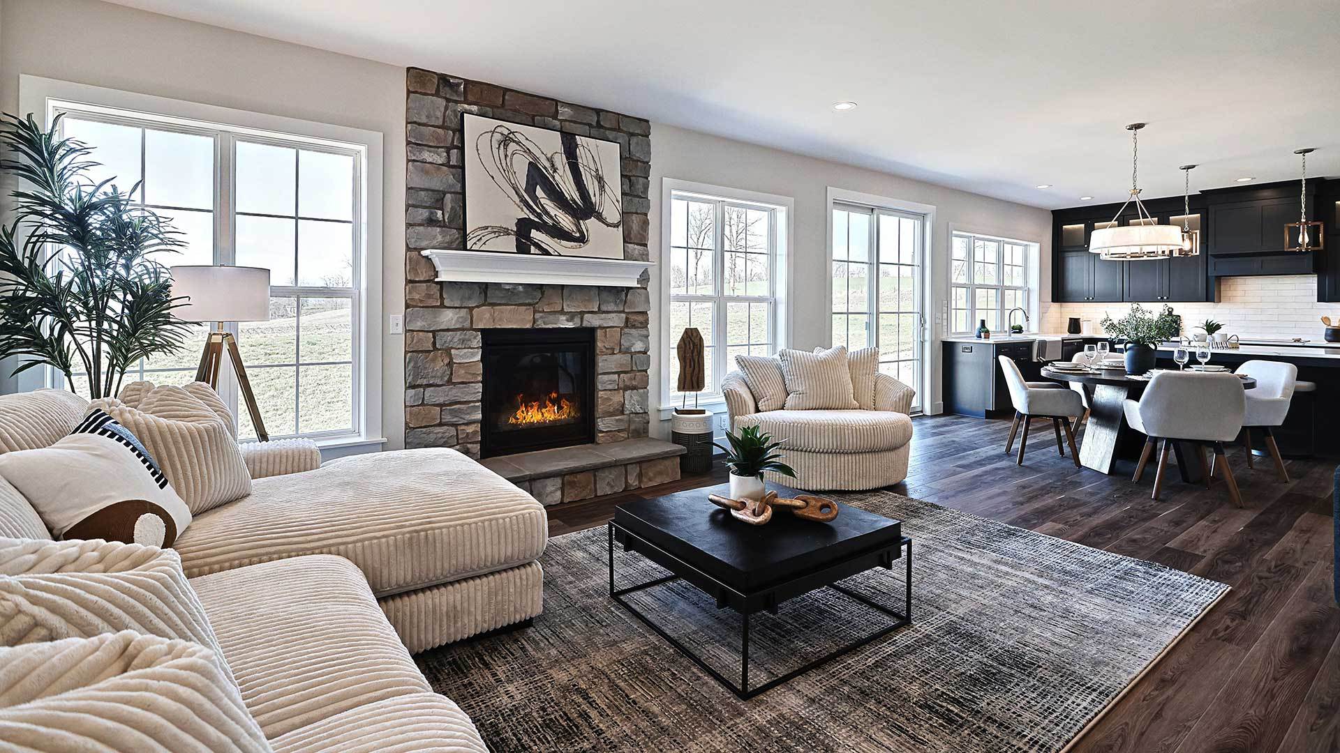 Kingston Living Room, Open Plan New Home Design