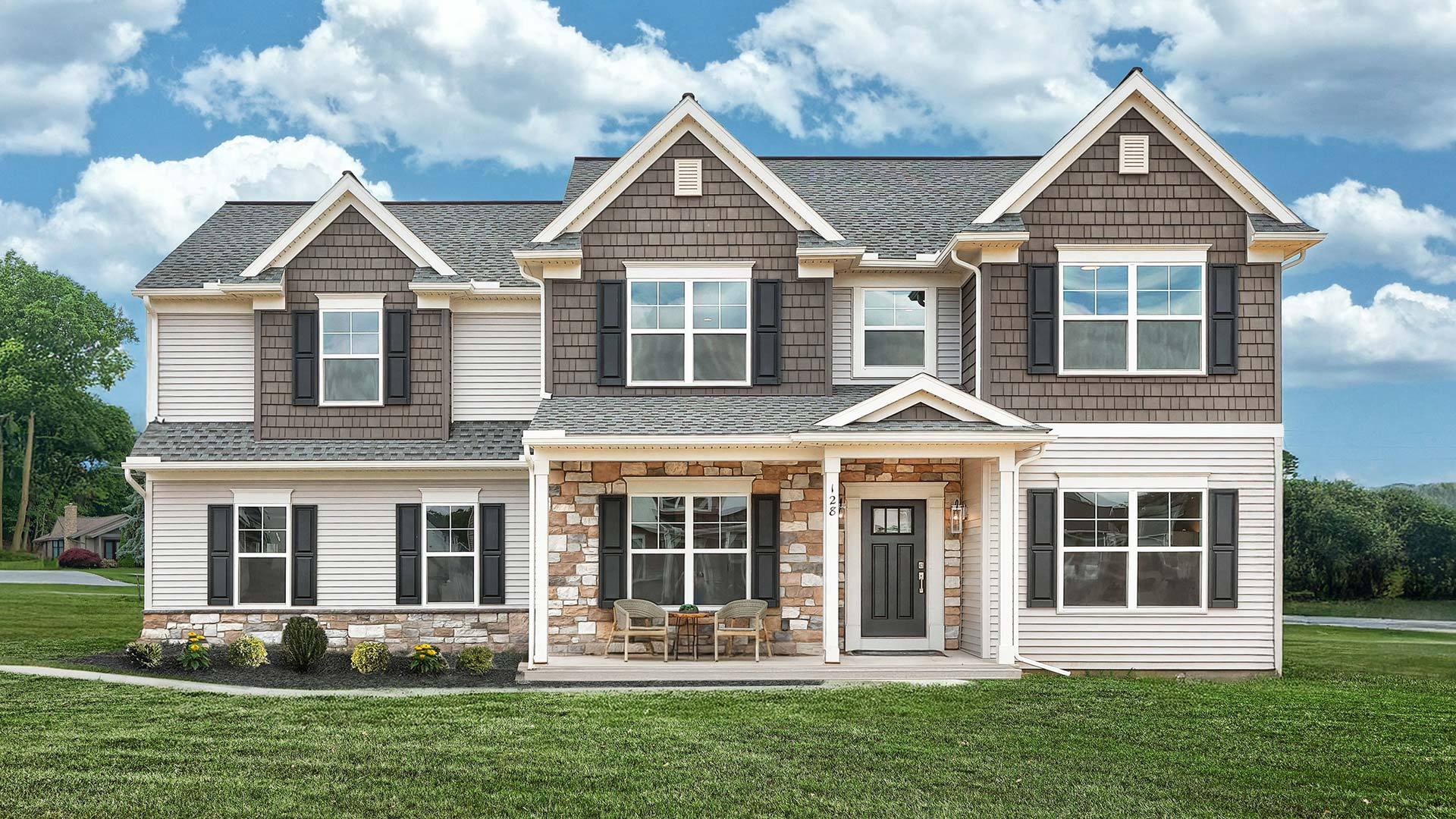 Exterior of a Darien Home Plan in Cornwall Junction in Lebanon PA
