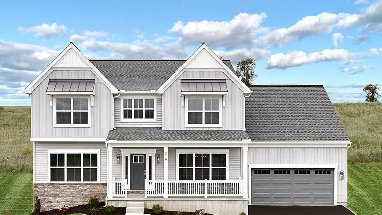 Huntington New Home Exterior in Copper Ridge