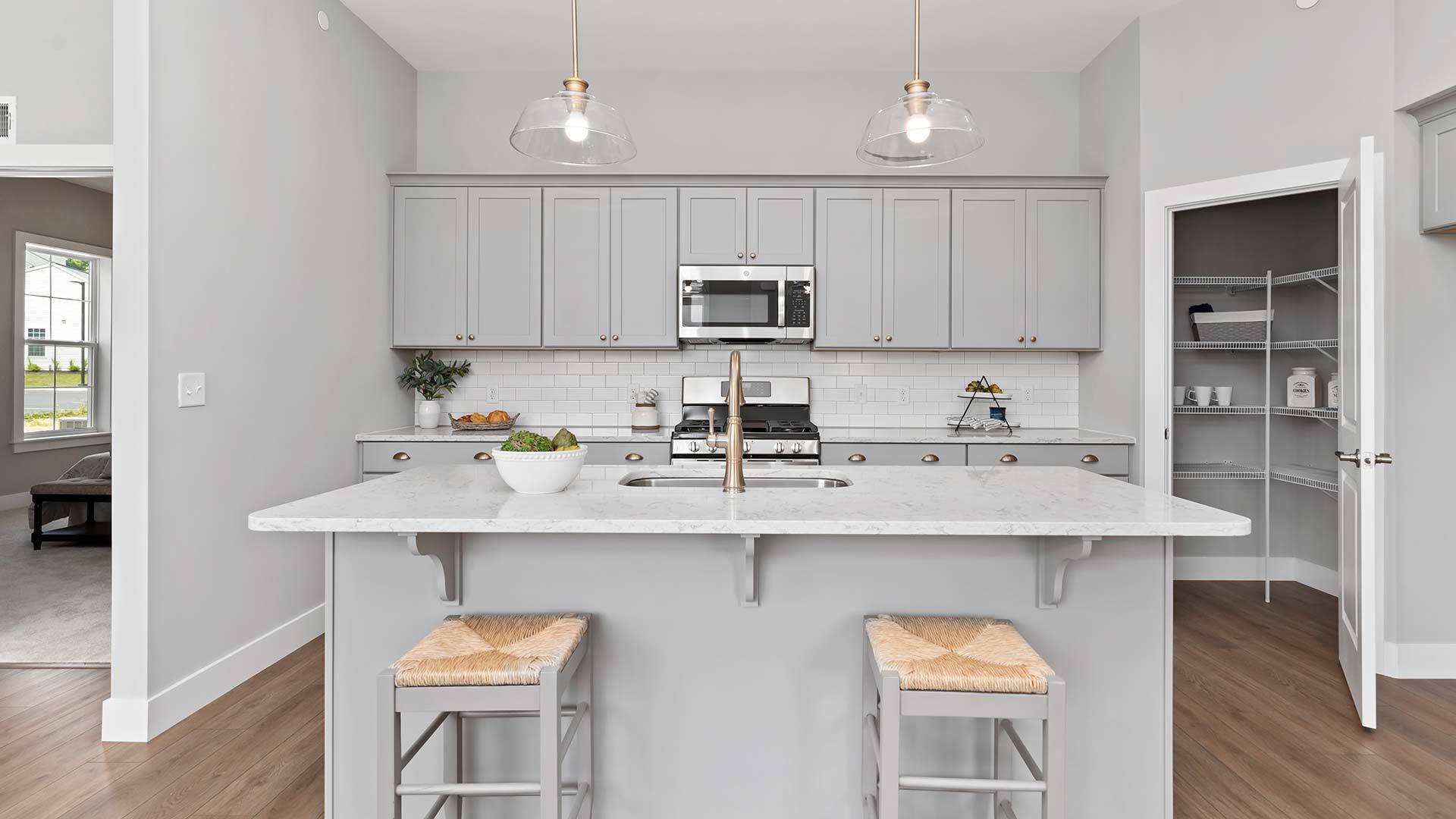 Kitchen Design in a Duplex Floor Plan - New Duplex Designs by Landmark Homes