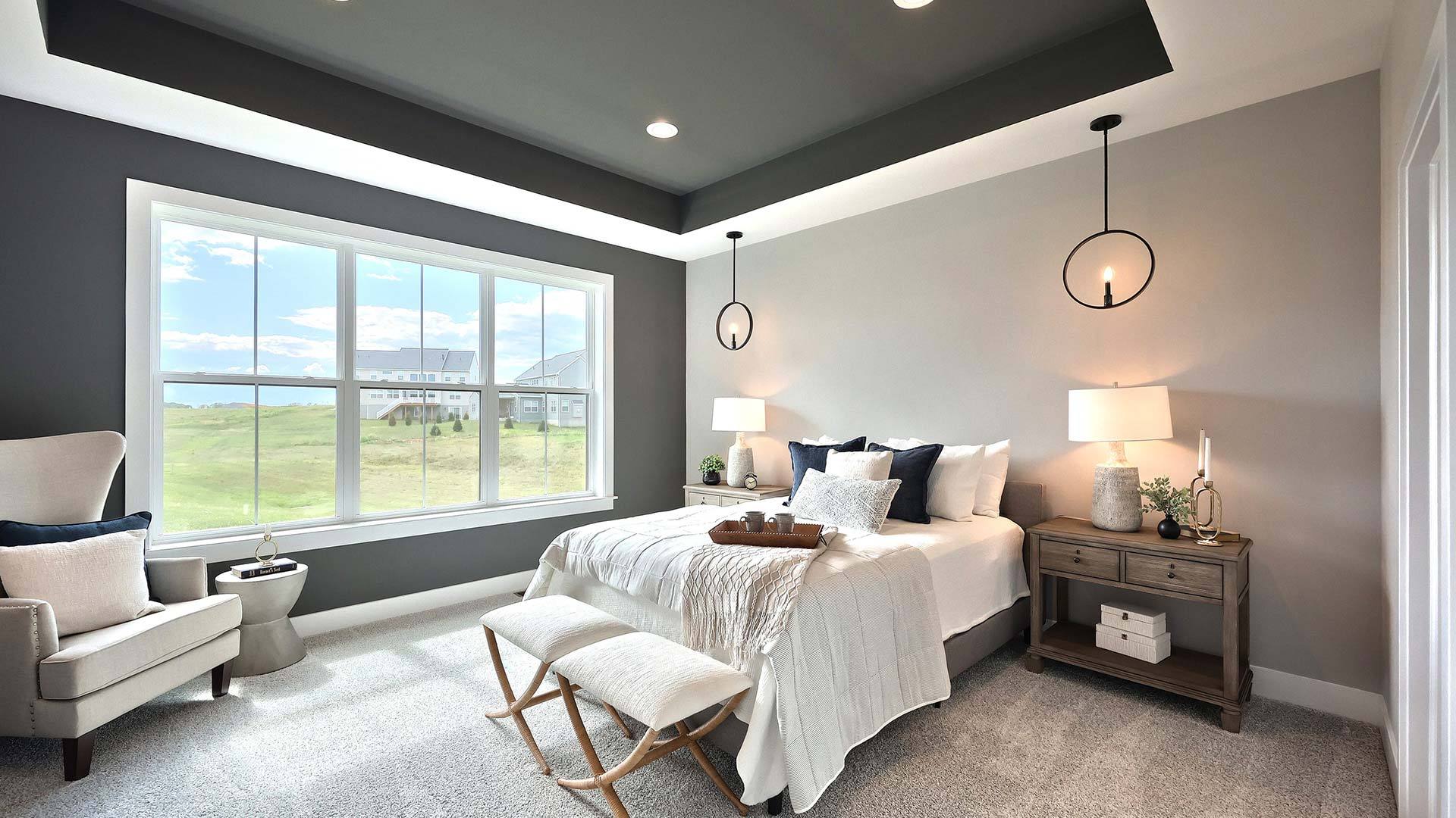 Primary Bedroom in the Westbrooke Custom Home in Lebanon PA