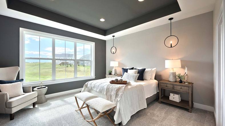Primary Bedroom in the Logan Custom Home in Lebanon PA