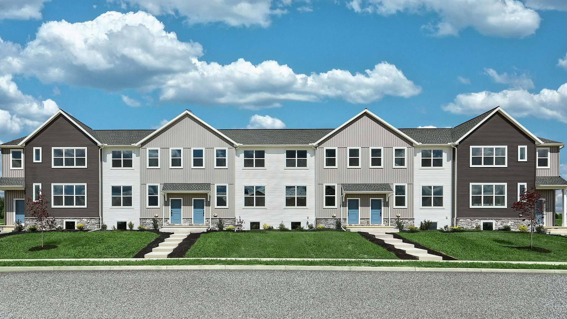 New Townhome Building at Meridian Heights Townhome Community in Elizabethtown PA