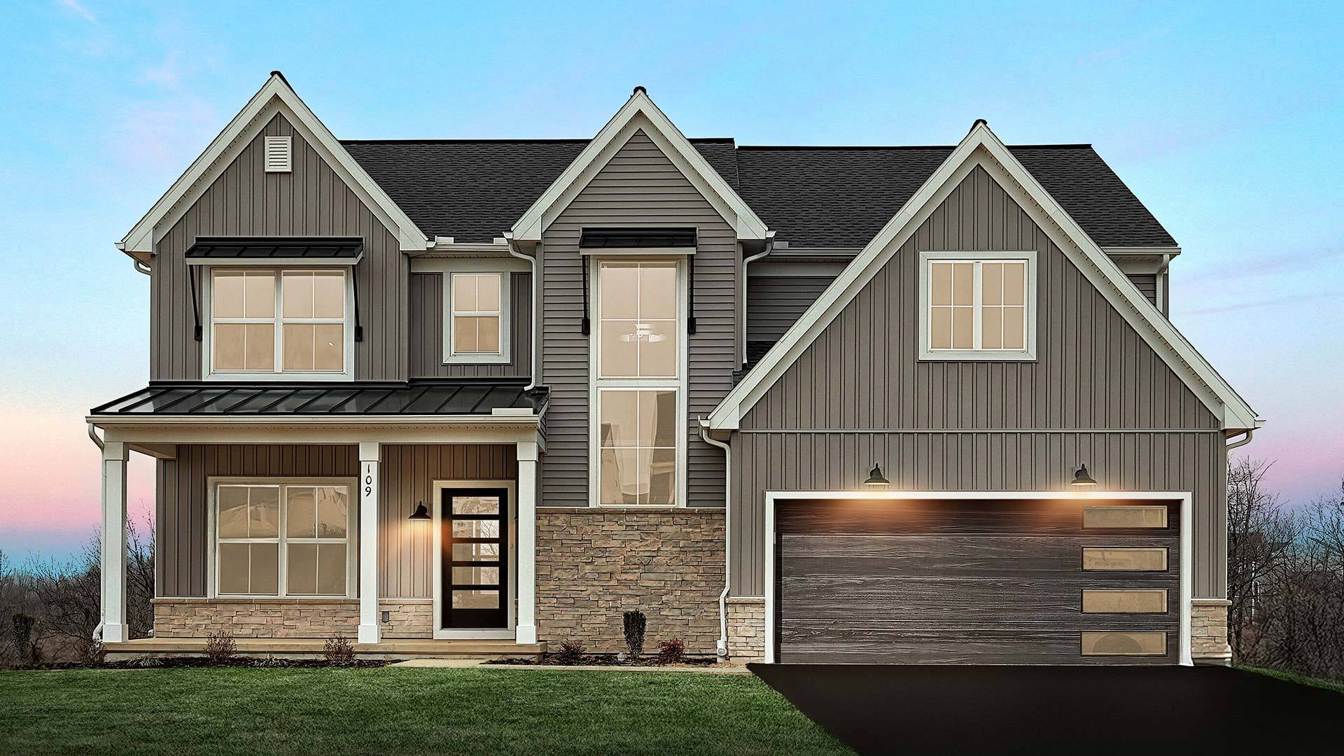 Exterior of the Charlotte Model, New Home in Carlisle PA