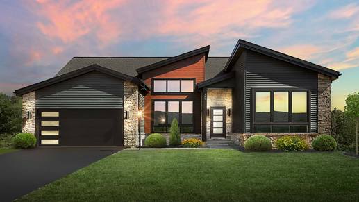 Custom Berkley New Home with Contemporary Exterior