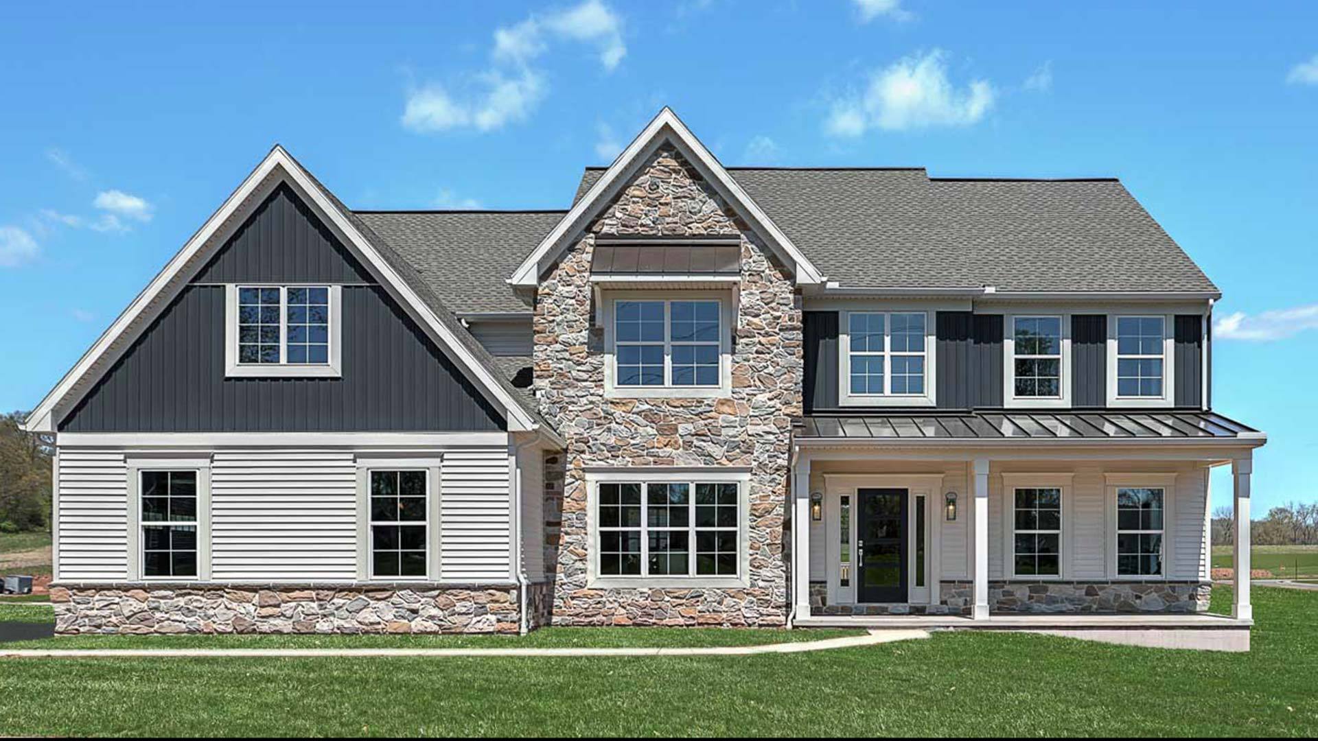 Silverbrooke Exterior - Custom Home Design at Hawk Valley Estates in Lancaster PA
