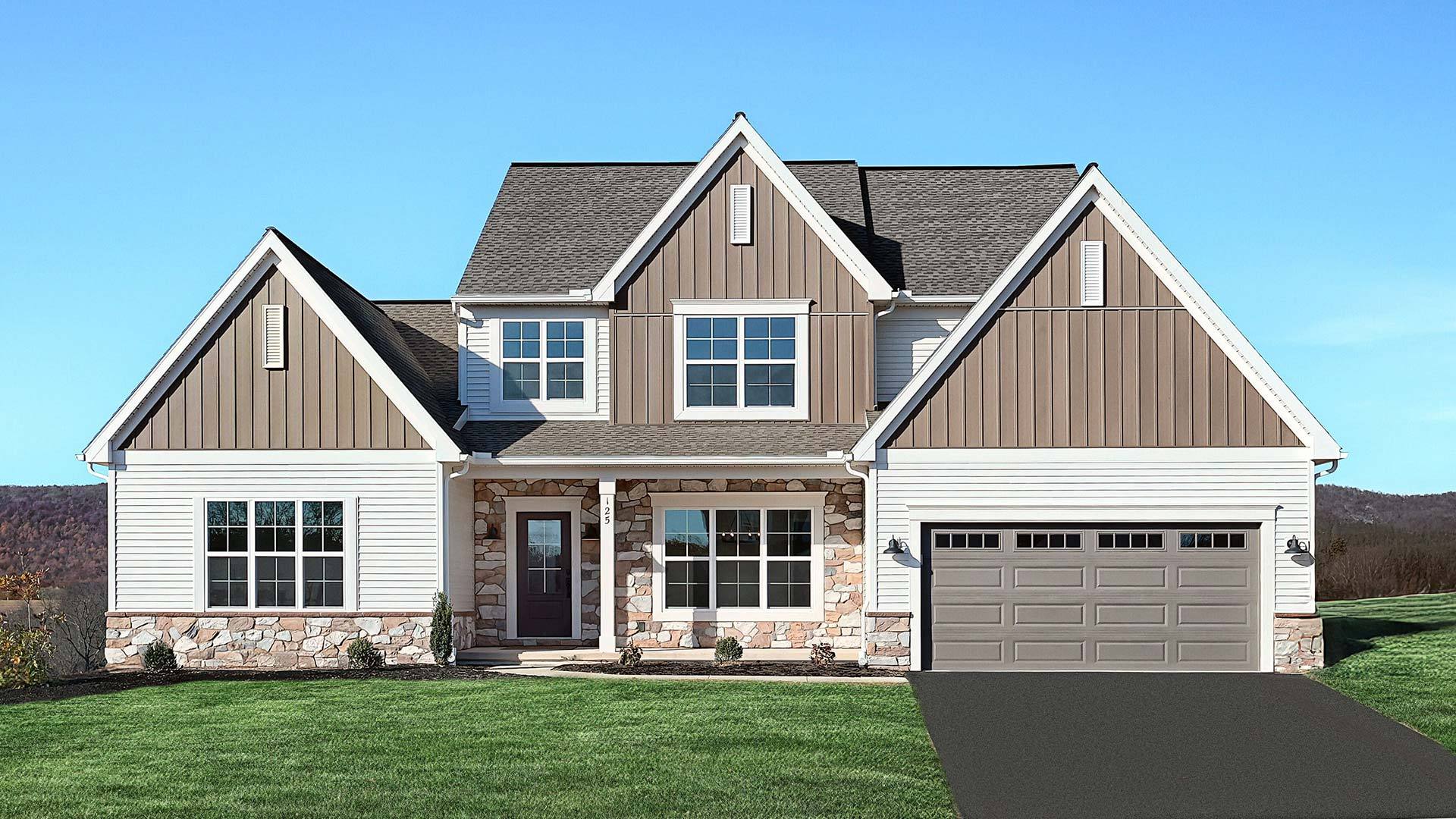 Exterior of a Westbrooke New Construction Home in Cumberland County PA