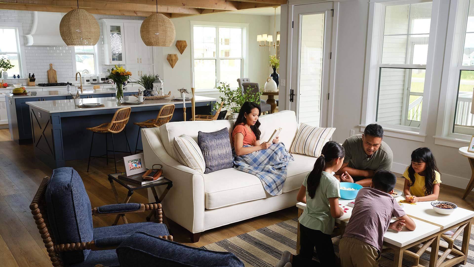 Family Enjoying New Home by Landmark Homes