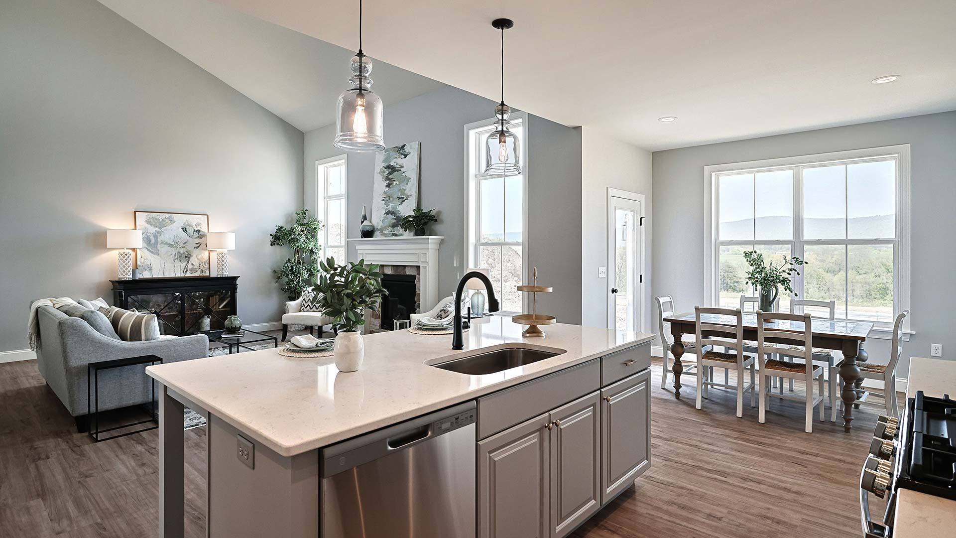 Vaulted Ceiling in the Great Room of the Hunter New Home for Sale in Carlisle PA