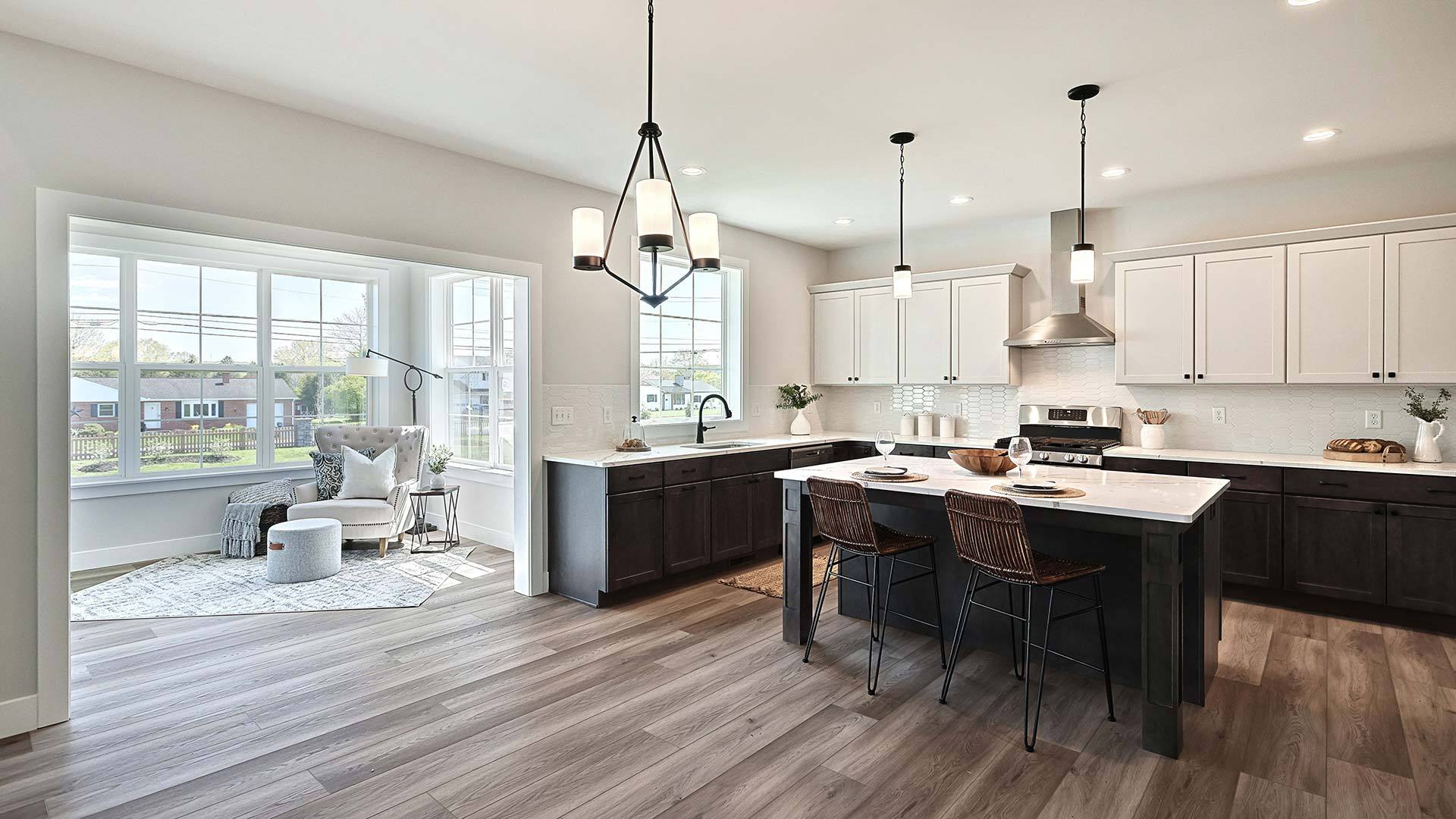 Kitchen and Sitting Area in New Construction Home in PA