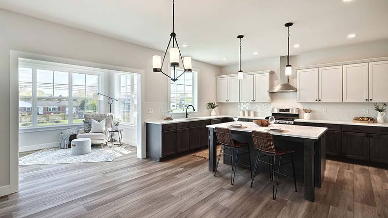 Kitchen and Sitting Area in New Construction Home in PA