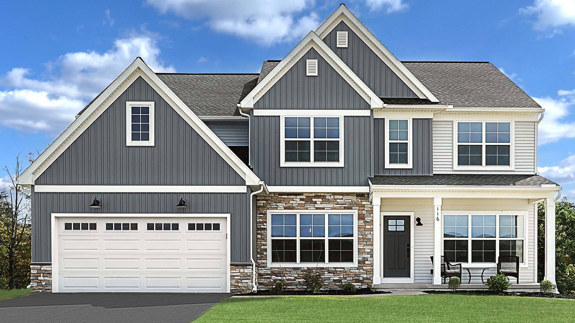 Kingston New Home Exterior Design by Landmark Homes of PA