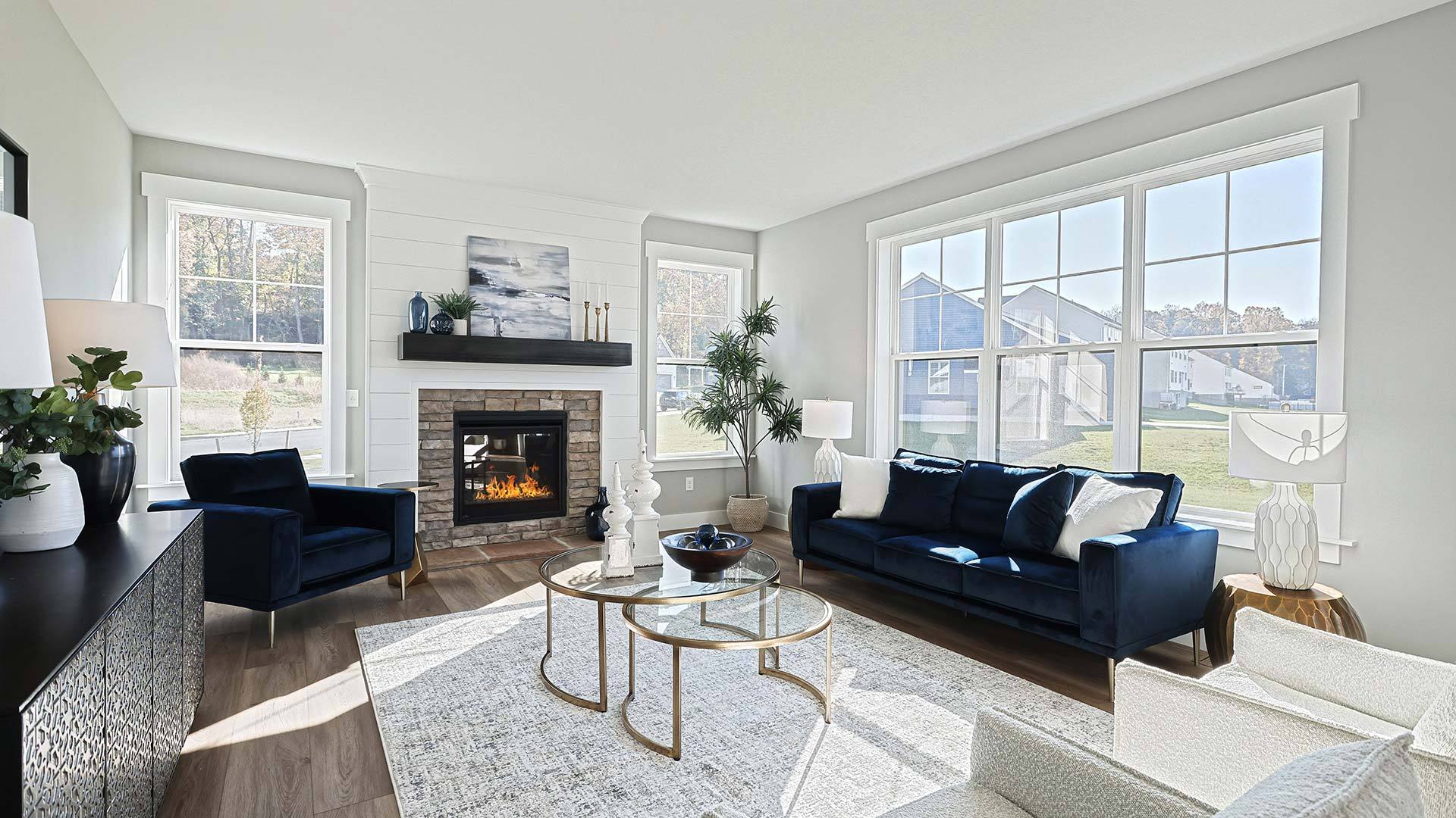 Living Room of the Glenwood New Home Plan by Landmark Homes of PA