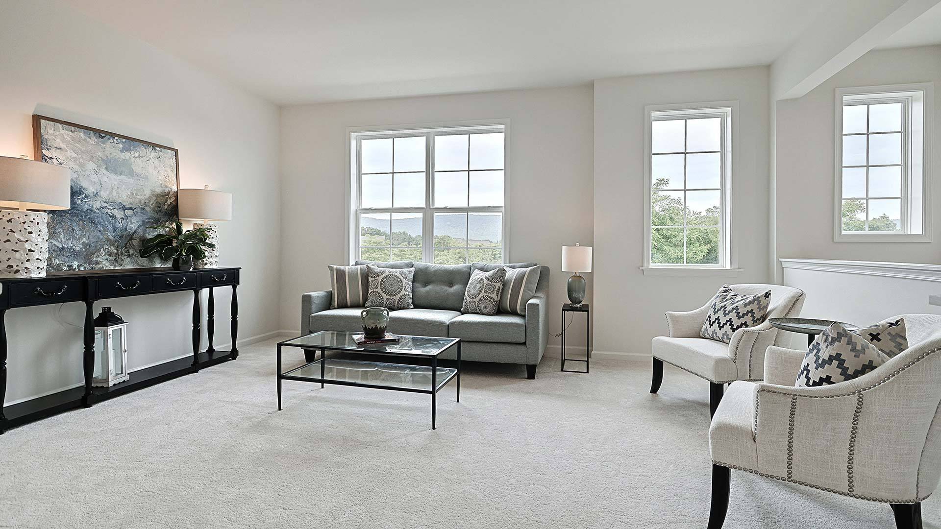 Living Room in New Duplex Home at The Village at North Ridge in Carlisle PA