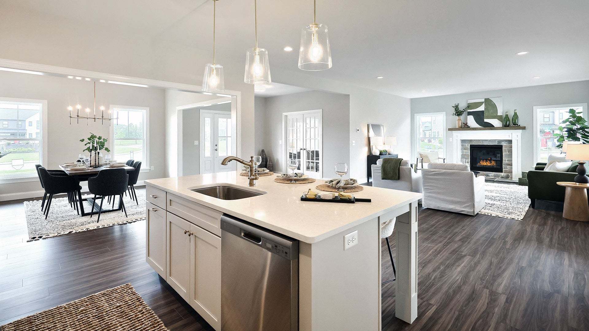 The Hudson Floor Plan with Open Living Spaces and a Rear Load Garage in Mechanicsburg PA