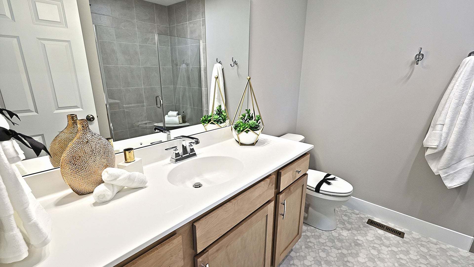 Primary Bathroom with Tile Shower